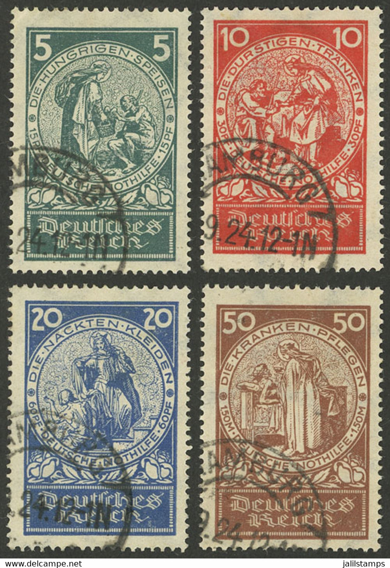 GERMANY: Sc.B8/B11, 1924 Social Welfare, Cmpl. Set Of 4 Values, Used, VF Quality! - Other & Unclassified