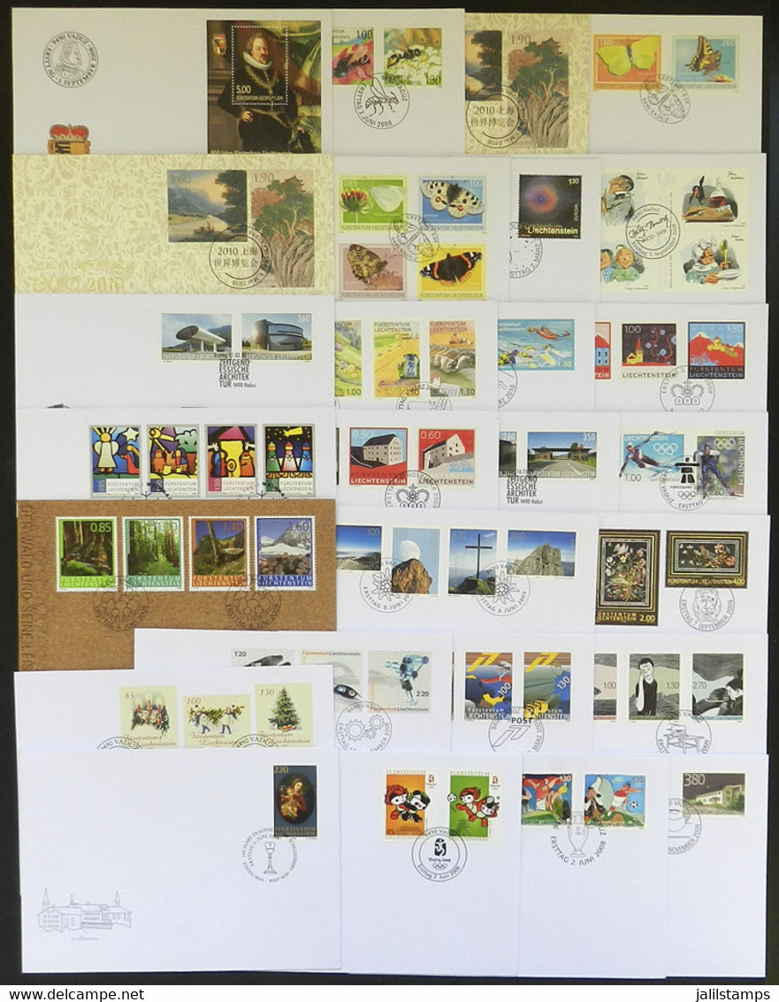 LIECHTENSTEIN: 46 Modern FDC Covers, Excellent Quality, Very Thematic! - Other & Unclassified