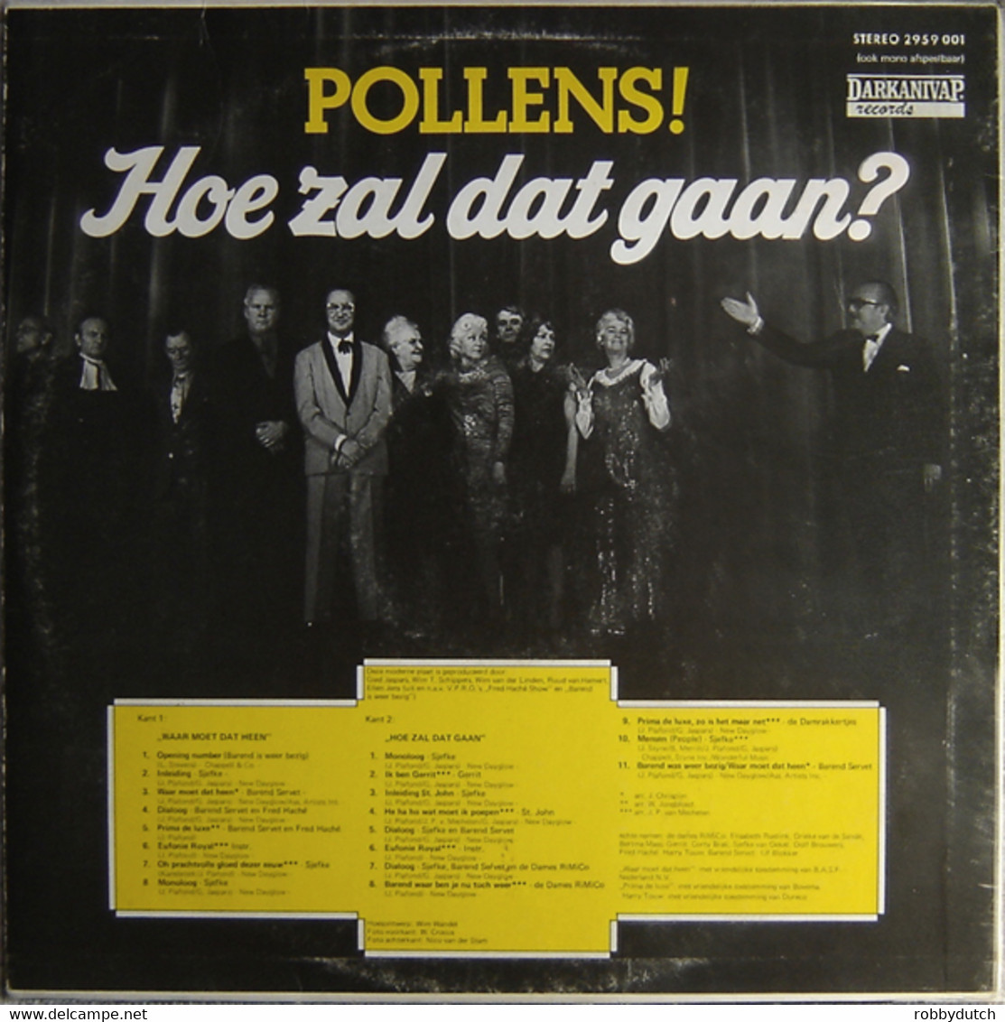 * LP * WAAR MOET DAT HEEN ...HOE ZAL DAT GAAN - BAREND SERVET / SJEF VAN OEKEL E.a. (Cult 1973 ) - Comiques, Cabaret