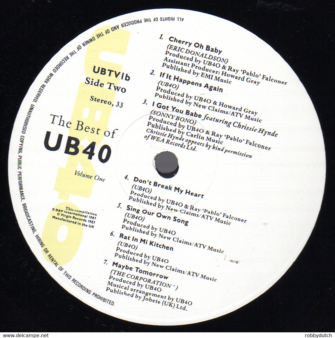 * LP * THE BEST OF UB40 Vol.1  (England 1987 EX!!)