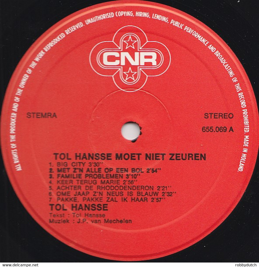 * LP * TOL HANSSE - MOET NIET ZEUREN !  (Holland 1977 EX!!!) - Autres - Musique Néerlandaise