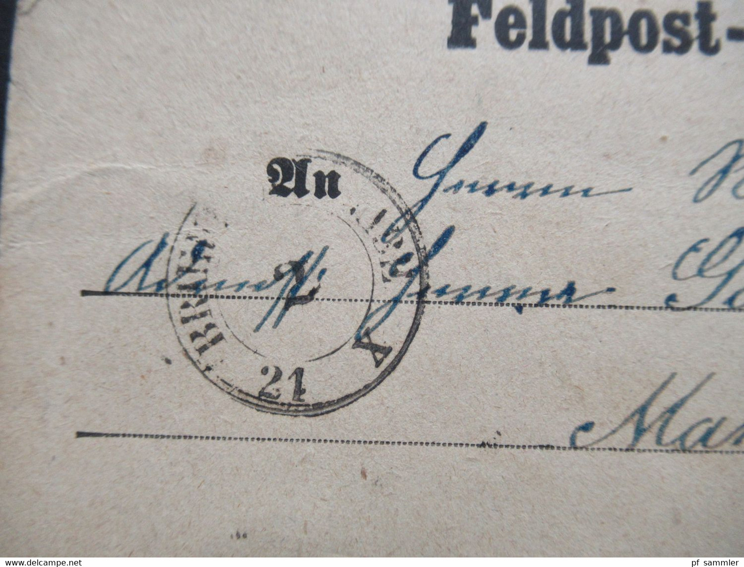 Feldpost Deutsch Französischer Krieg 16.10.1870 Stempel Feld - Post Exped. 24. Inf. Div. Siege De Paris / Montfermeil - Guerre De 1870