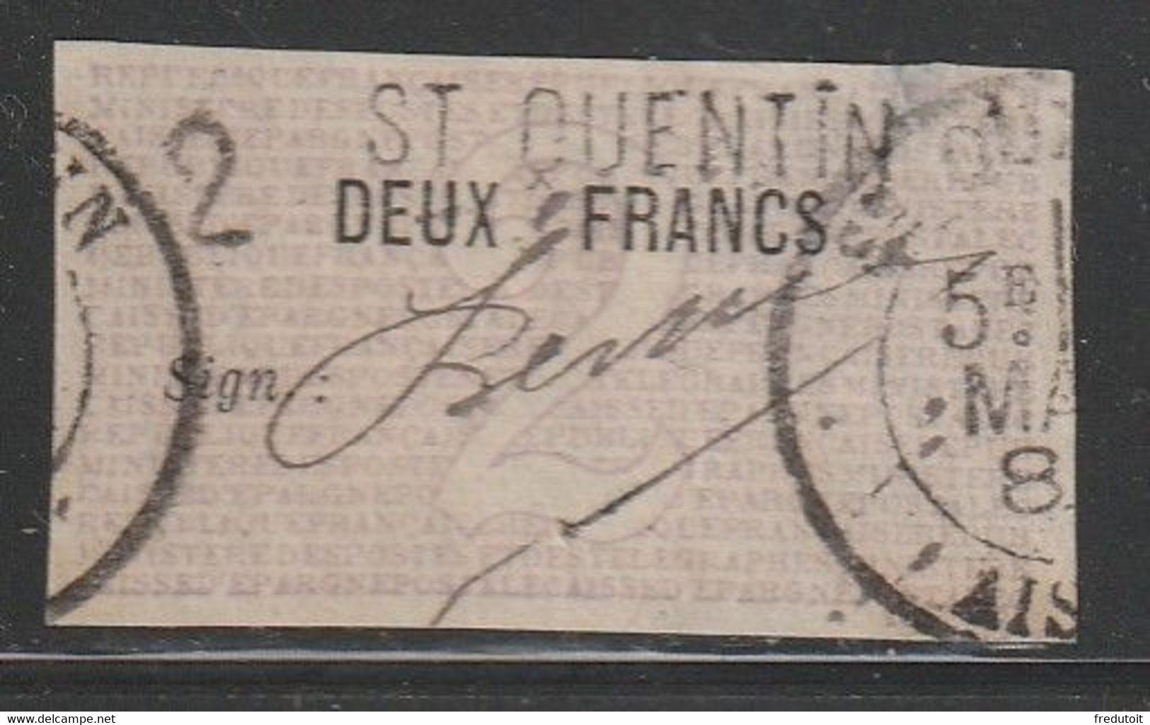 France - FISCAUX - Caisse Nationale D'Epargne Postale - N°2 Obl (1883) 2fr Violet - Other & Unclassified
