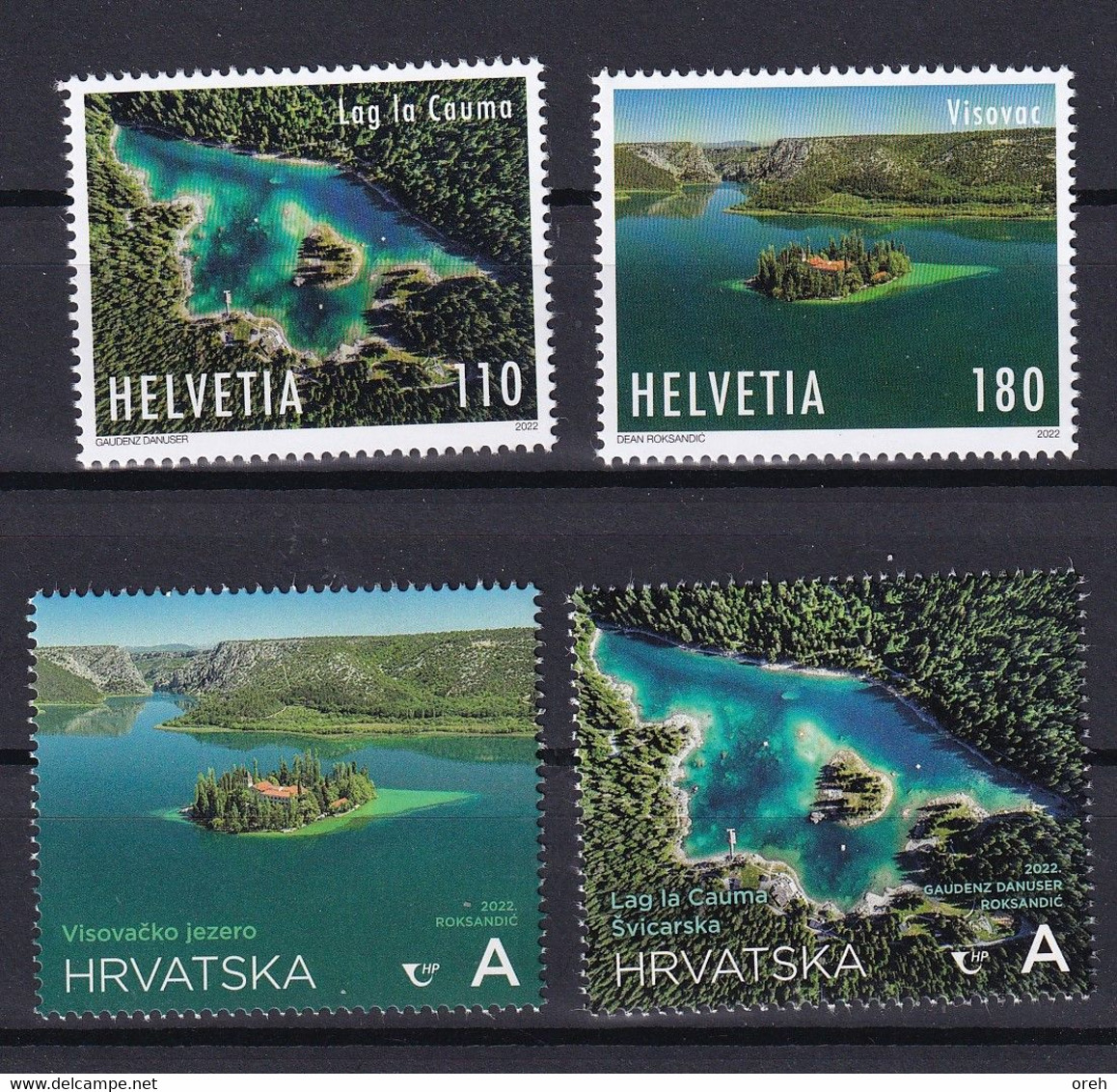 SWITZERLAND,CROATIA  2022 ,NATURE, , Lake Cauma And Krka River  ,MNH - Unused Stamps