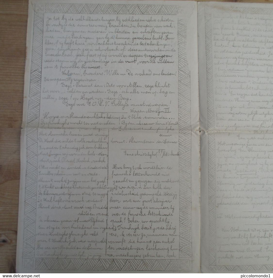 Antwerpen Onze Lieve Vrouw College Tolk Vlaamsgezinde Studenten 1890 - Other & Unclassified