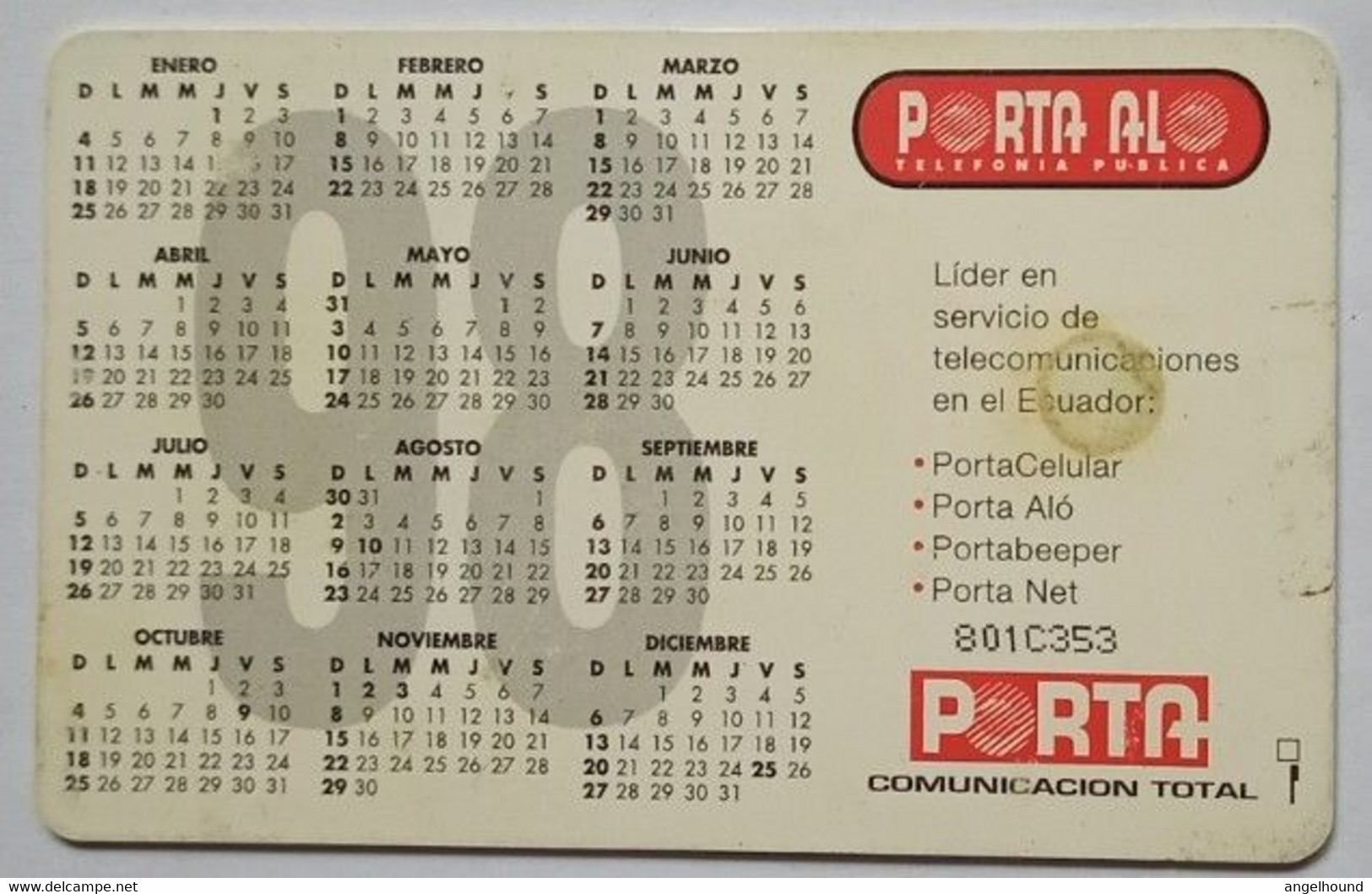 Ecuador S/.50,000 Man At The Phone ( Calendar Reverse) - Ecuador