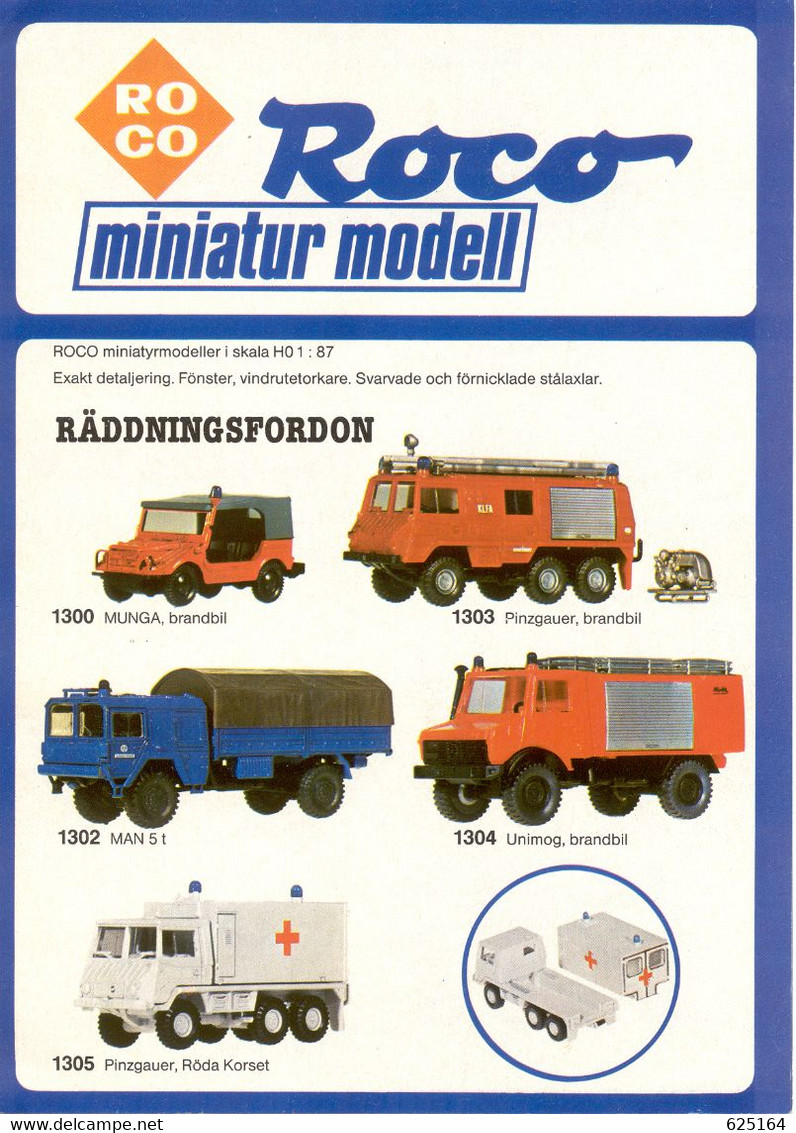 Catalogue ROCO MINIATUR MODELL 1981/82 HO 1/87 Schwedische Ausgabe - En Suédois - Non Classificati