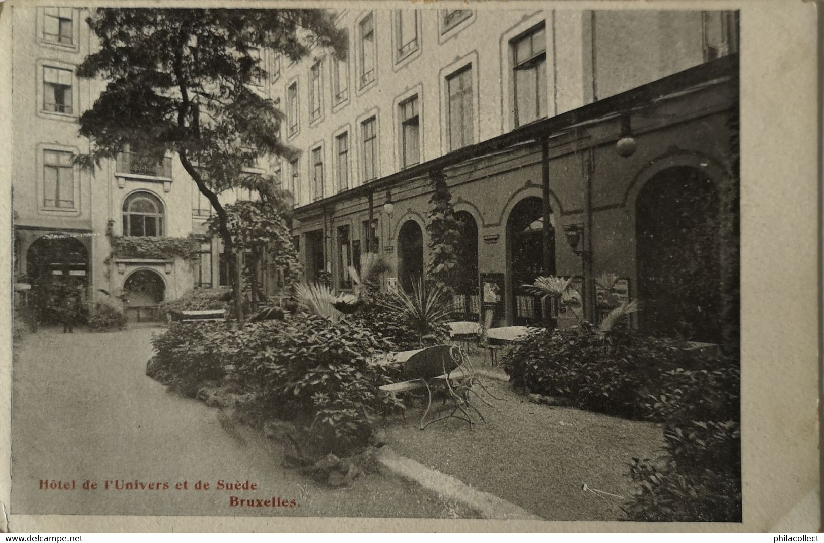 Bruxelles // Hotel De L'Univers Et De Suède - Cour 1906 - Cafés, Hoteles, Restaurantes