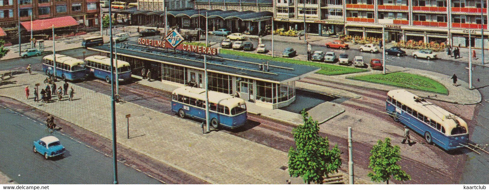 Arnhem: TROLLEYBUS, 3x AUTOBUS, AUTO'S - Stationsplein - (Holland) - Passenger Cars