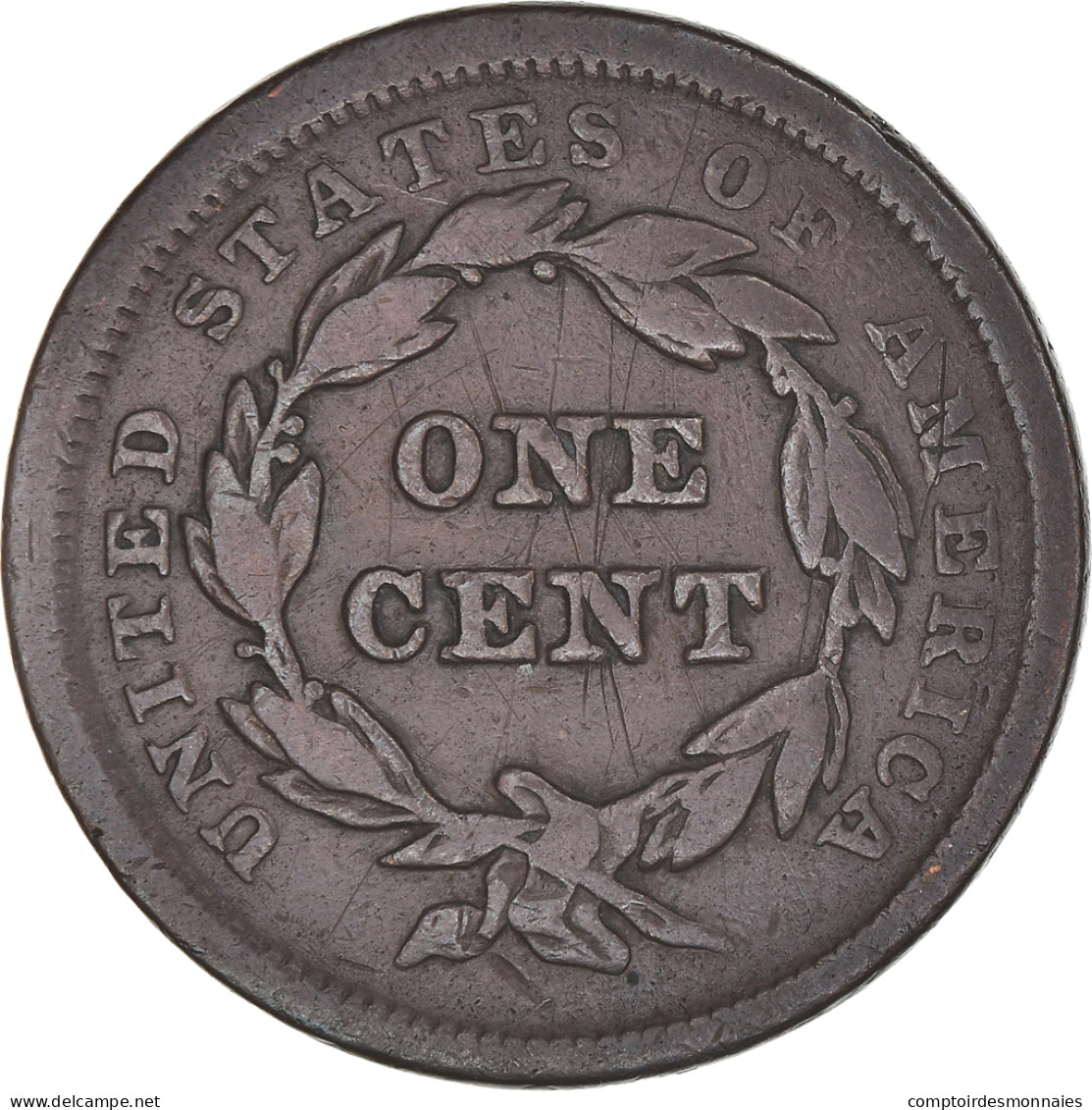 Monnaie, États-Unis, Braided Hair Cent, Cent, 1841, U.S. Mint, Philadelphie - 1840-1857: Braided Hair (Cheveux Tressés)