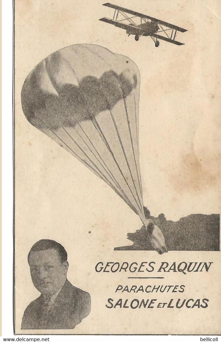 GEORGES RAQUIN  -  Parachutes SALONE Et LUCAS - Paracadutismo
