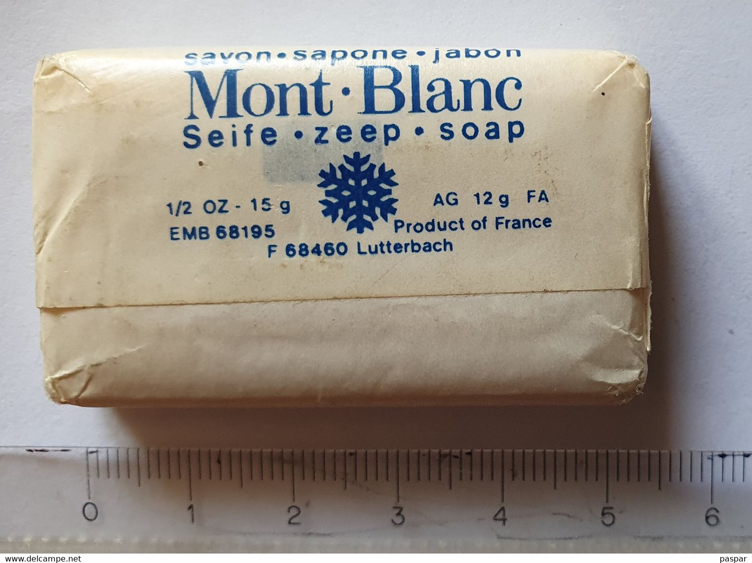 Savonnette Mont Blanc , Aviation , Compagnie Air France , Savon , Sapone - Reclamegeschenk