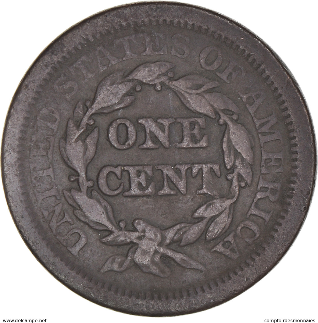 Monnaie, États-Unis, Braided Hair Cent, Cent, 1843, U.S. Mint, Philadelphie - 1840-1857: Braided Hair (Capelli Intrecciati)