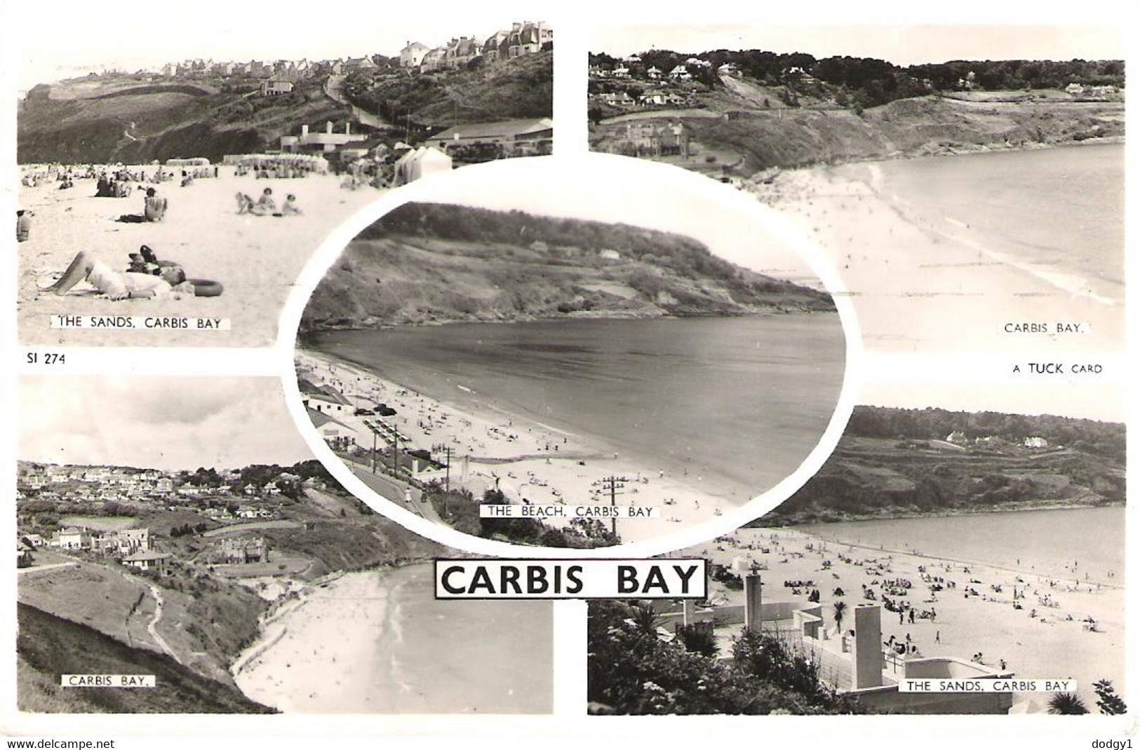 SCENES FROM CARBIS BAY, ST. IVES, CORNWALL, ENGLAND. Circa 1956 USED POSTCARD Kg6 - St.Ives