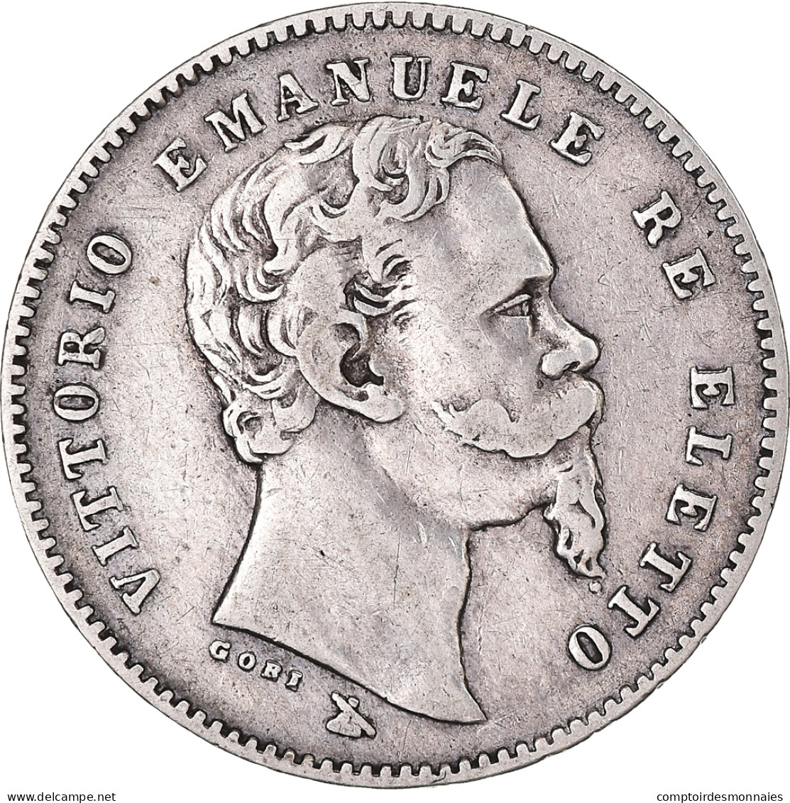 Monnaie, États Italiens, EMILIA, Vittorio Emanuele II, Lira, 1860, Florence - Emilie