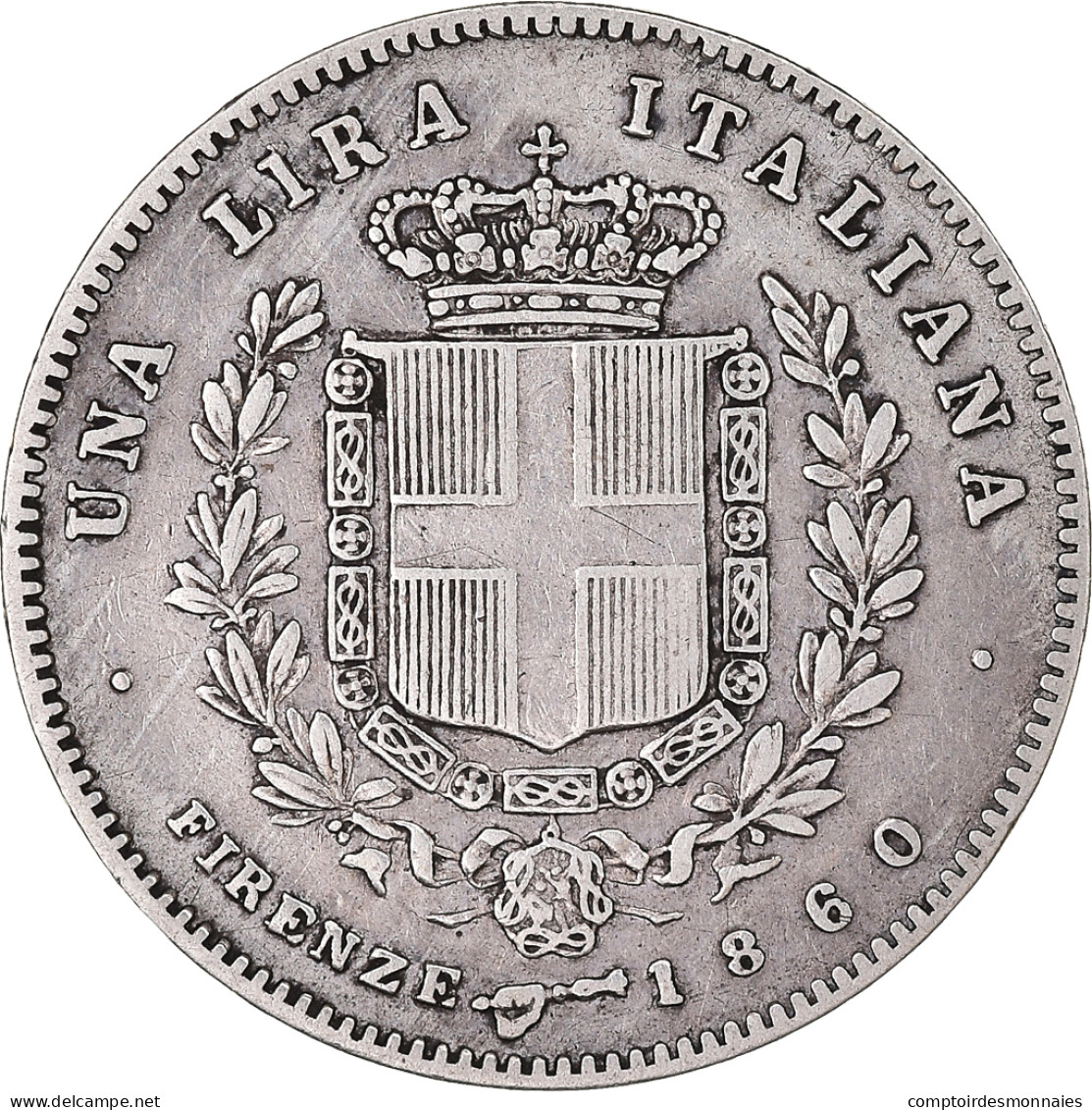 Monnaie, États Italiens, EMILIA, Vittorio Emanuele II, Lira, 1860, Florence - Emilia