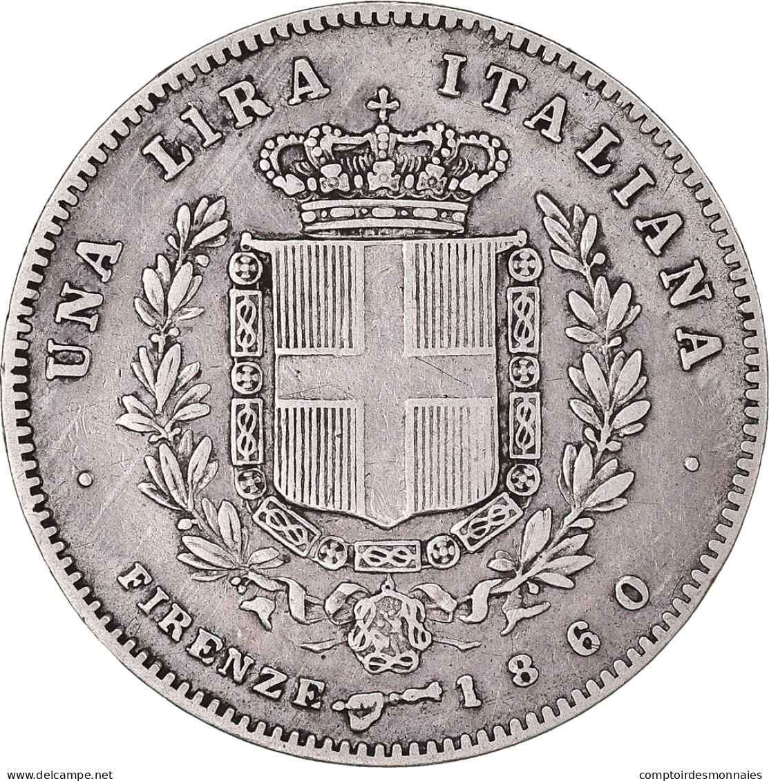 Monnaie, États Italiens, EMILIA, Vittorio Emanuele II, Lira, 1860, Florence - Emilie