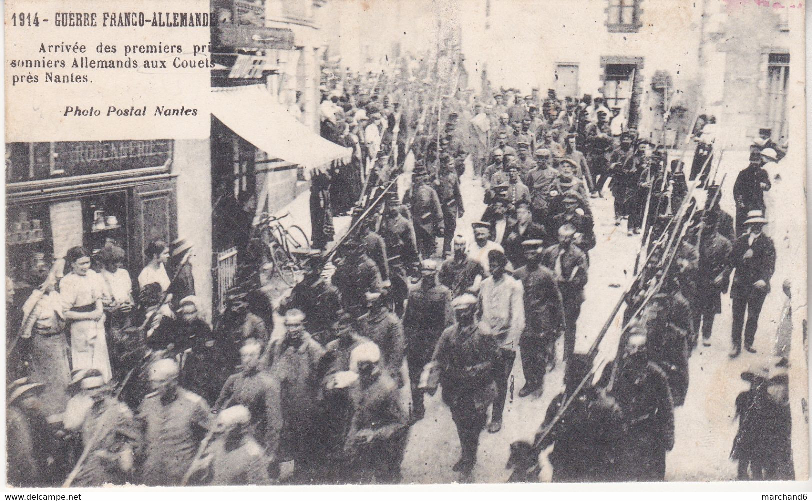 Les Couets En Bouguenais Guerre Franco-allemand 1914 Arrivée Des Prisonniers Allemands édition Photo Postal - Bouguenais