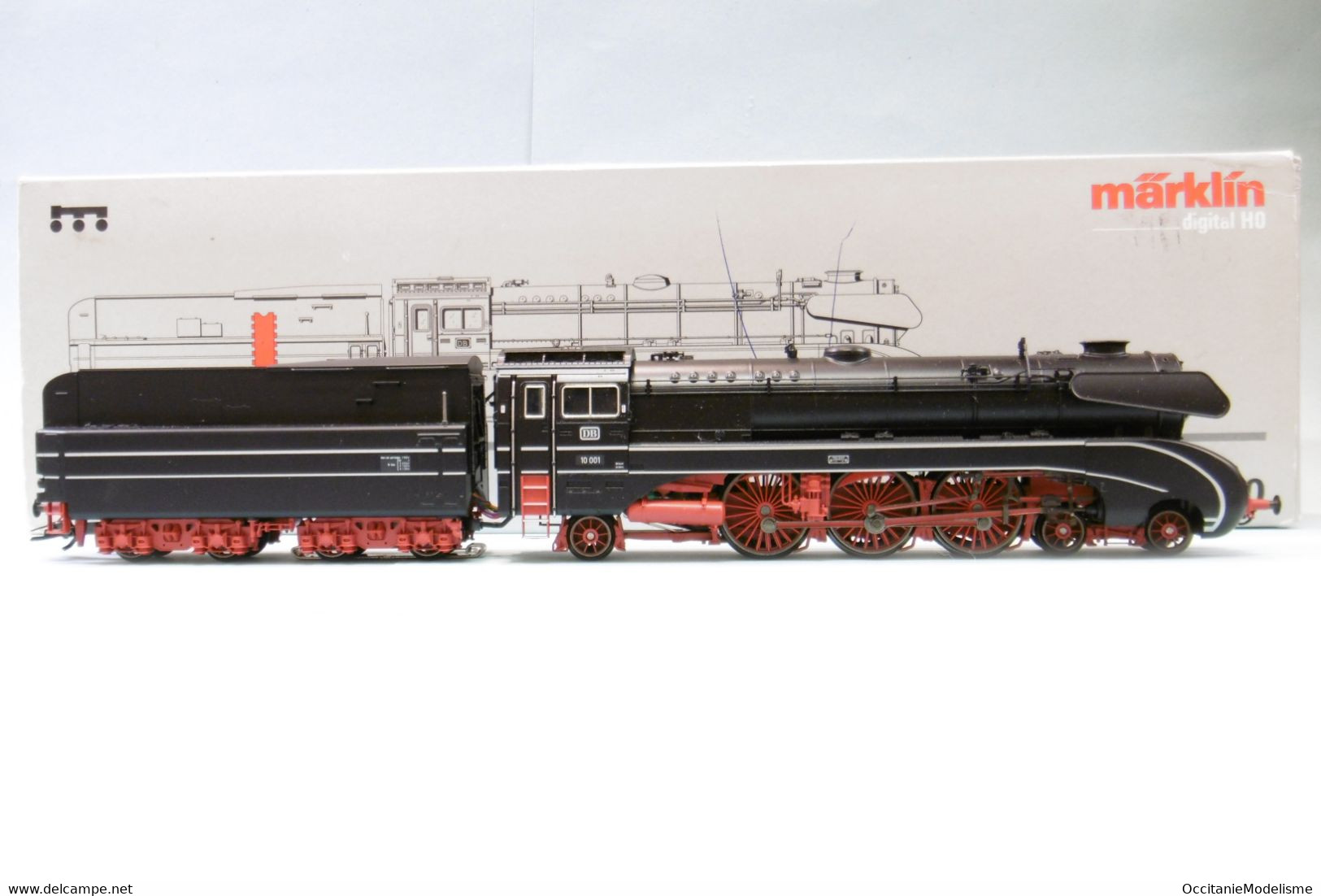 Märklin 3 Rails - Locomotive Vapeur BR 10 001 DB ép. III Delta Digital Sound Réf. 37080 BO HO 1/87 - Locomotieven