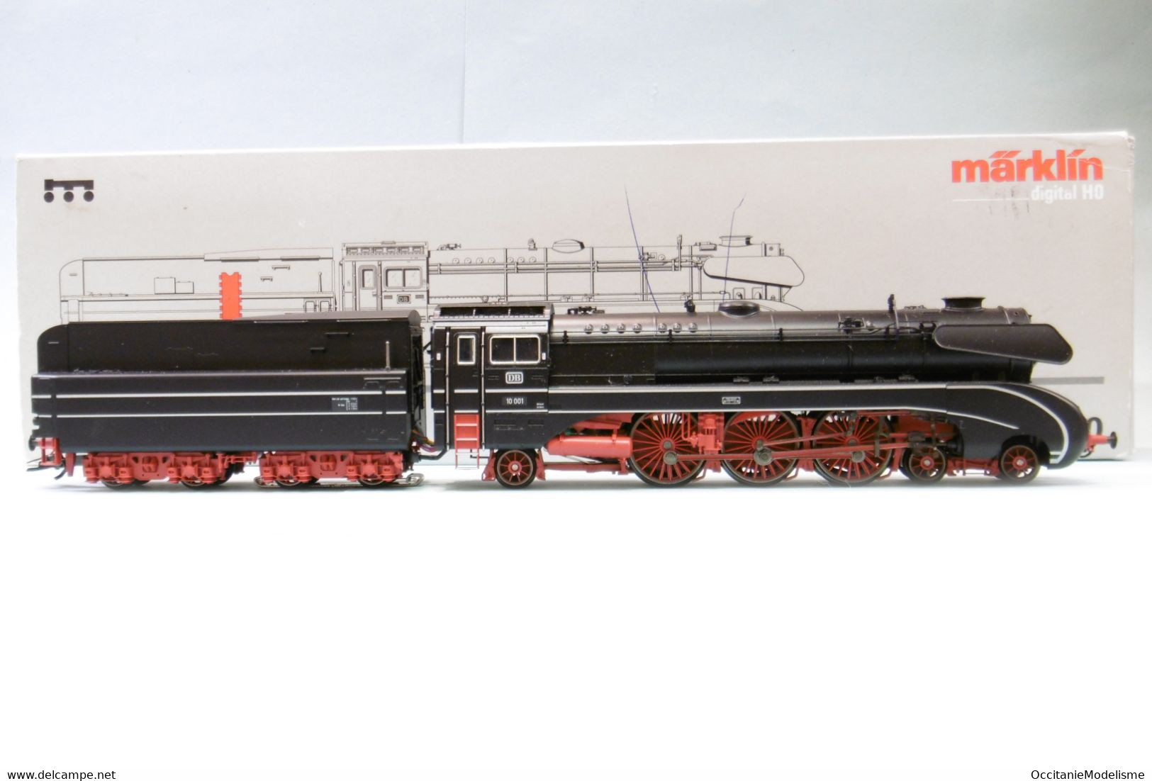 Märklin 3 Rails - Locomotive Vapeur BR 10 001 DB ép. III Delta Digital Sound Réf. 37080 BO HO 1/87 - Locomotives