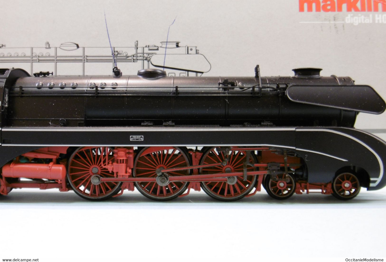 Märklin 3 Rails - Locomotive Vapeur BR 10 001 DB ép. III Delta Digital Sound Réf. 37080 BO HO 1/87 - Locomotieven