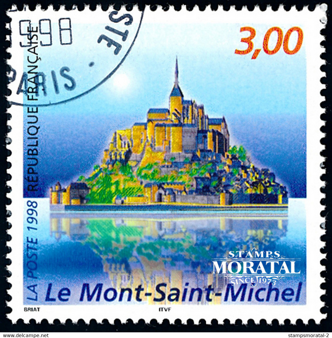 1998 France Yv 3165 Mont Saint-Michel Europe (o) Oblitere TB Beau  (Yvert&Tellier) - Gebraucht