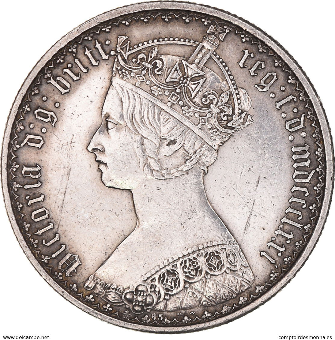 Monnaie, Grande-Bretagne, Victoria, Gothic, Florin, Two Shillings, 1871 - J. 1 Florin / 2 Shillings