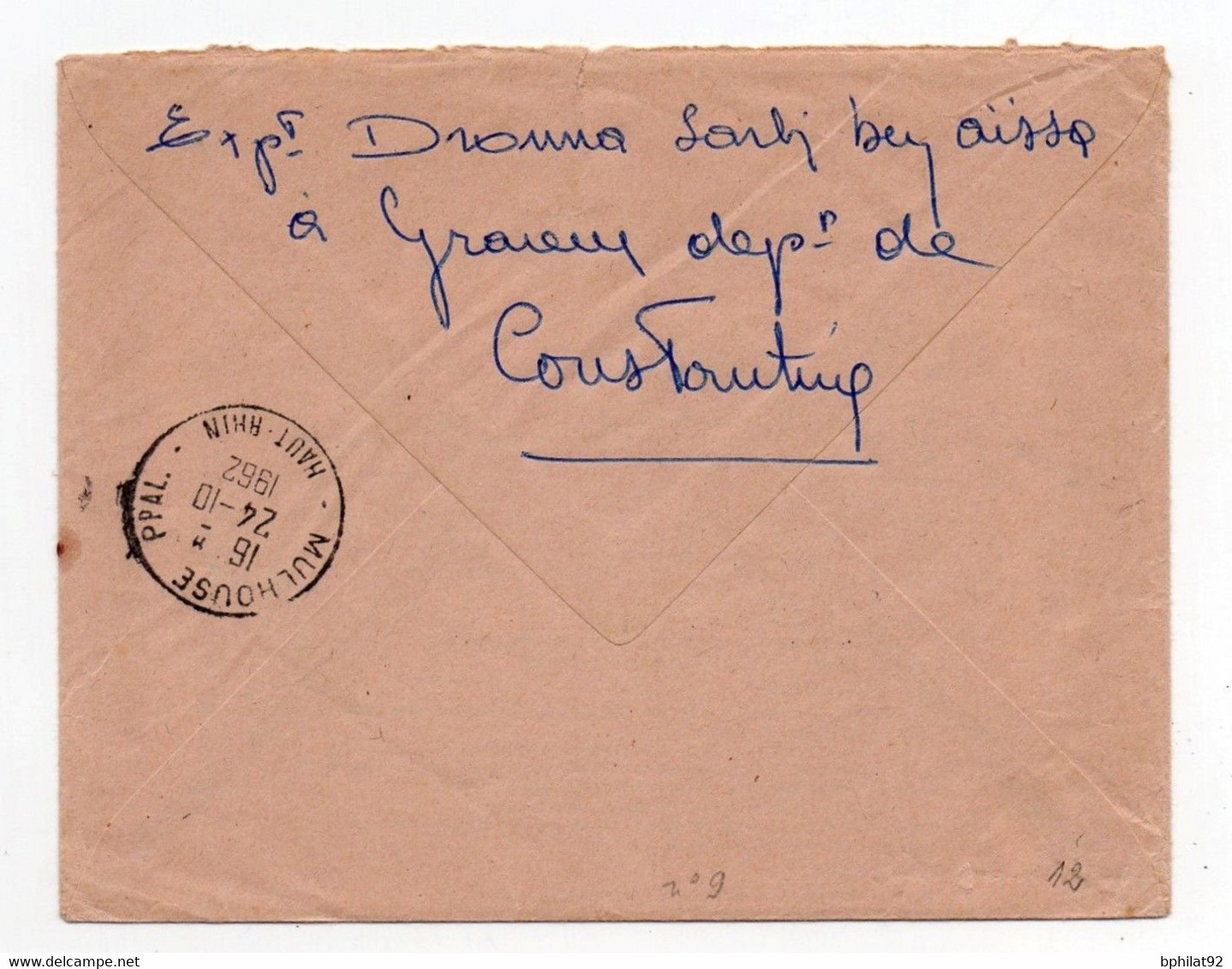 !!! ALGERIE, LETTRE RECOMMANDEE DE GRAREM DU 20/1/1962 AFFRANCH TP SURCHARGES EA - Algeria (1962-...)