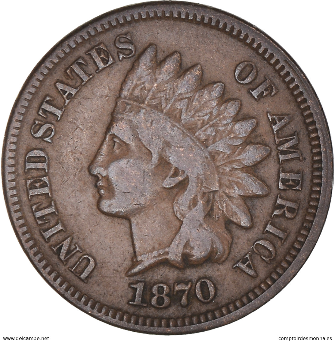 Monnaie, États-Unis, Indian Head Cent, Cent, 1870, U.S. Mint, Philadelphie - 1859-1909: Indian Head