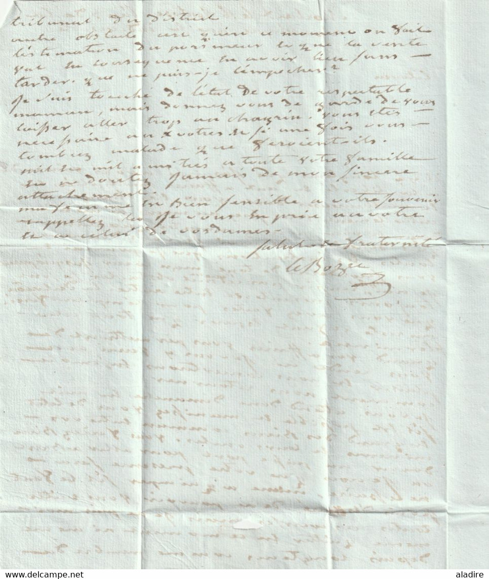 An 3 - 1795 - Marque postale 28 MORLAIX sur LAC de 2 pages vers LANNION - période de la Convention Nationale