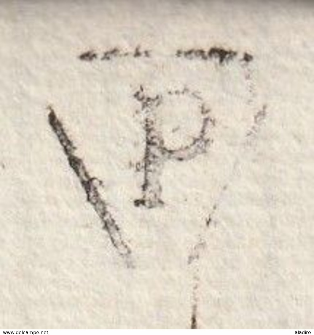 1790 - Marque Postale P Dans Triangle Noir Ouvert PARIS Sur LAC De 3 Pages Vers ALAIS ALES En Cévennes - Taxe 10 - 1701-1800: Precursors XVIII