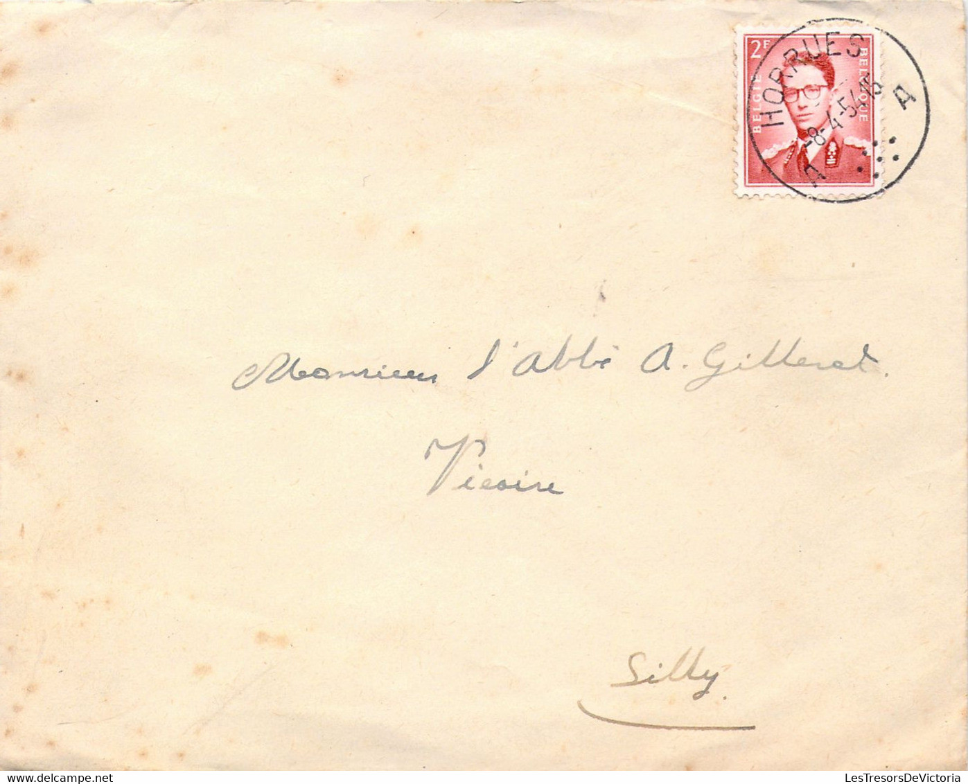 Enveloppe De L'abbé Danaux Vicaire D' Horrues - Oblitérée à Horrues - Envoyé Au Vicaire De Silly - Storia Postale