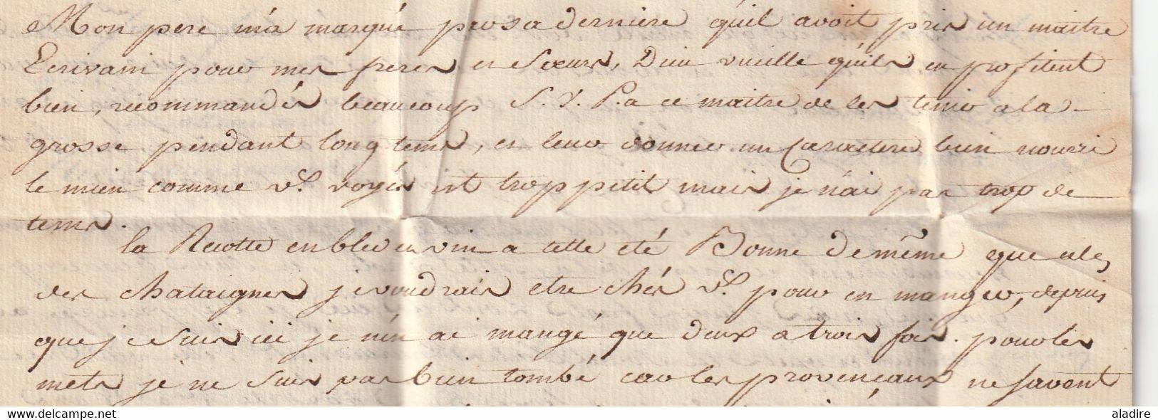 1777 - Marque manuscrite Marseille sur Lettre avec corresp  filiale de 3 p vers Pont de Camaret en Rouergue par Lodève