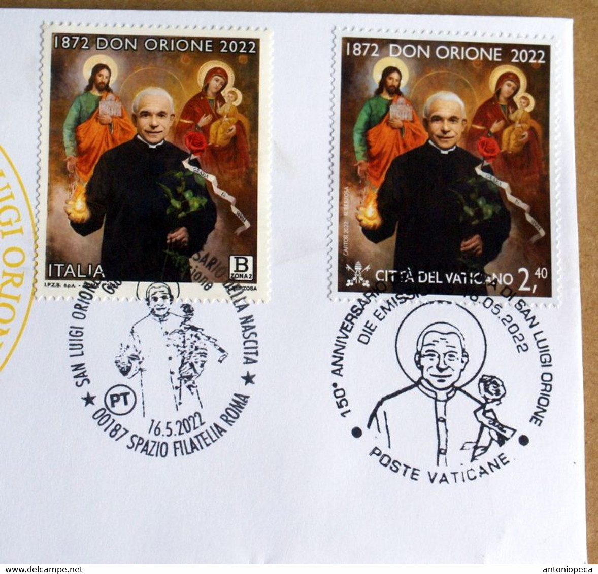 VATICAN 2022, 150 ANNIV. MORTE DON ORIONE FDC JOINT - Unused Stamps