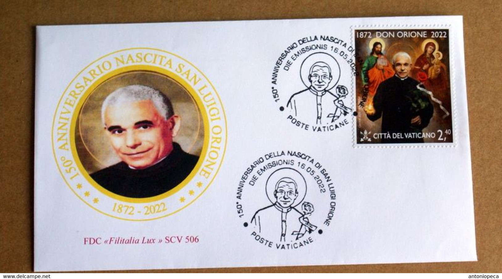 VATICAN 2022, 150 ANNIV. MORTE DON ORIONE FDC - Neufs