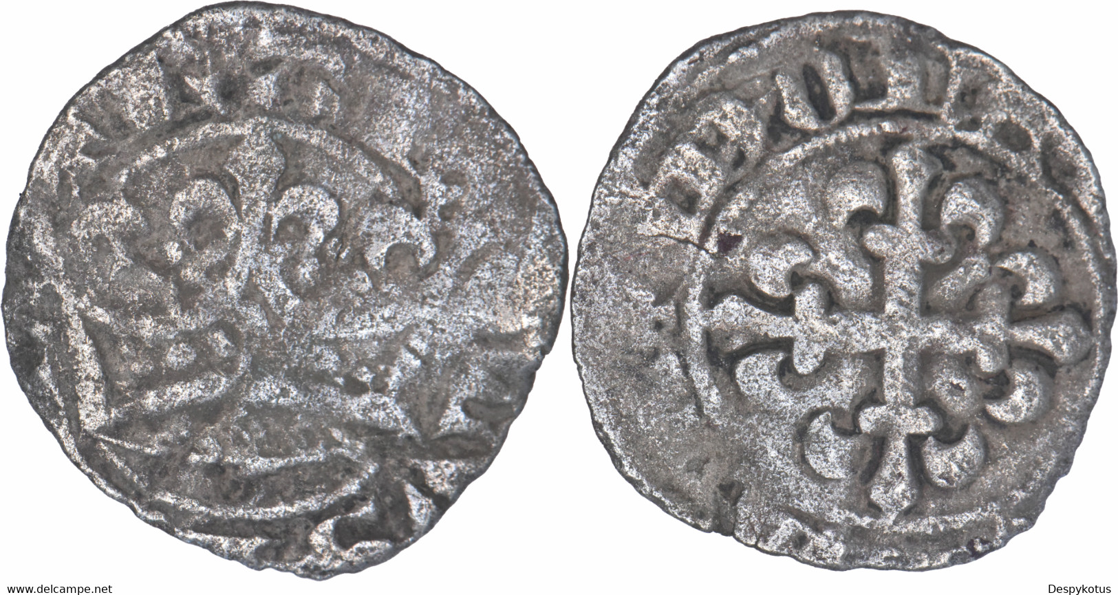 France - Charles IV Dit Le Bel - 1323-1328 - Double Parisis - C.261 - FS01A7 - 1322-1328 Charles IV The Fair