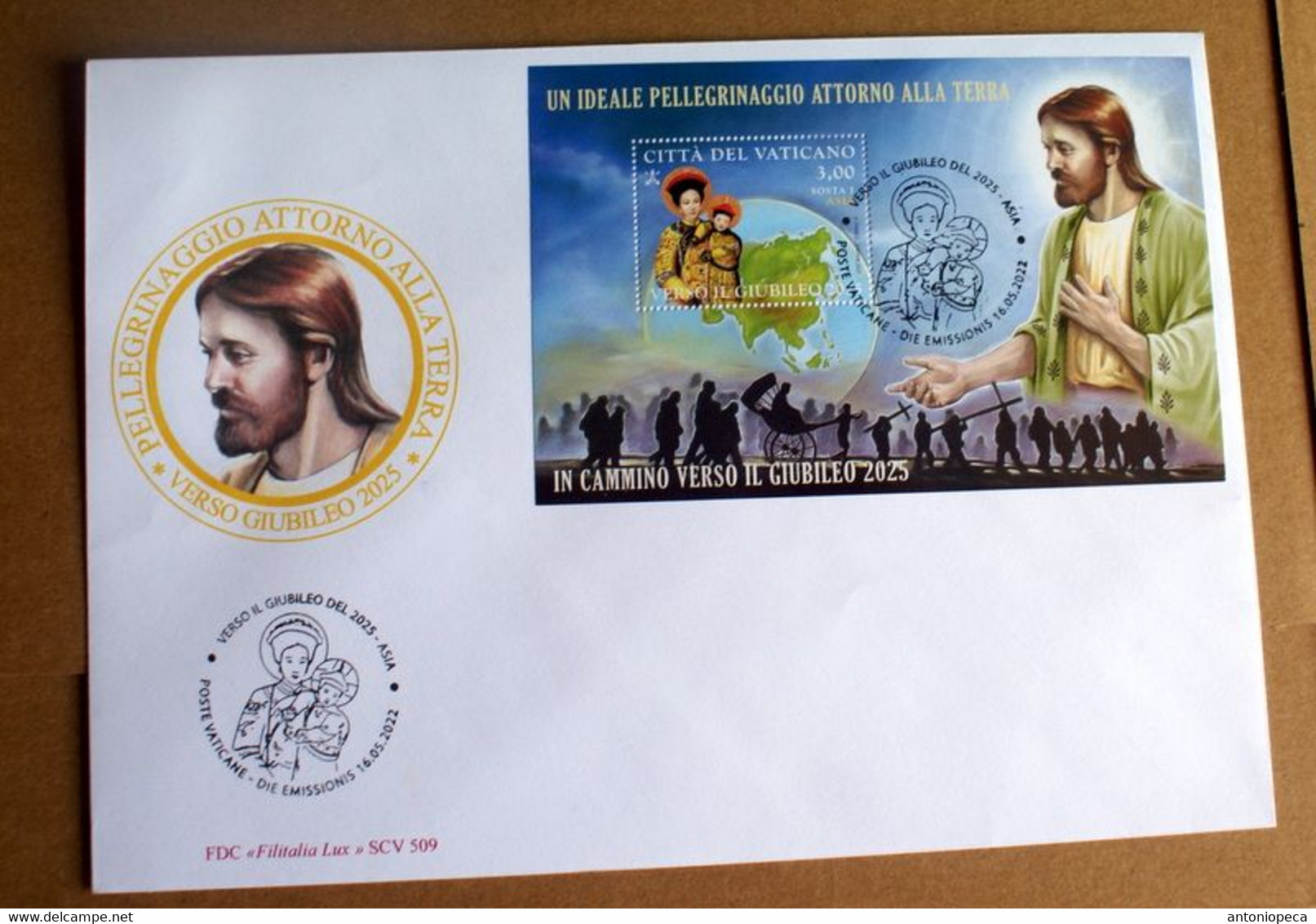 VATICAN 2022, PELLEGRINAGGIO VERSO GIUBILEO 2025, ASIA SHEET  FDC - Unused Stamps