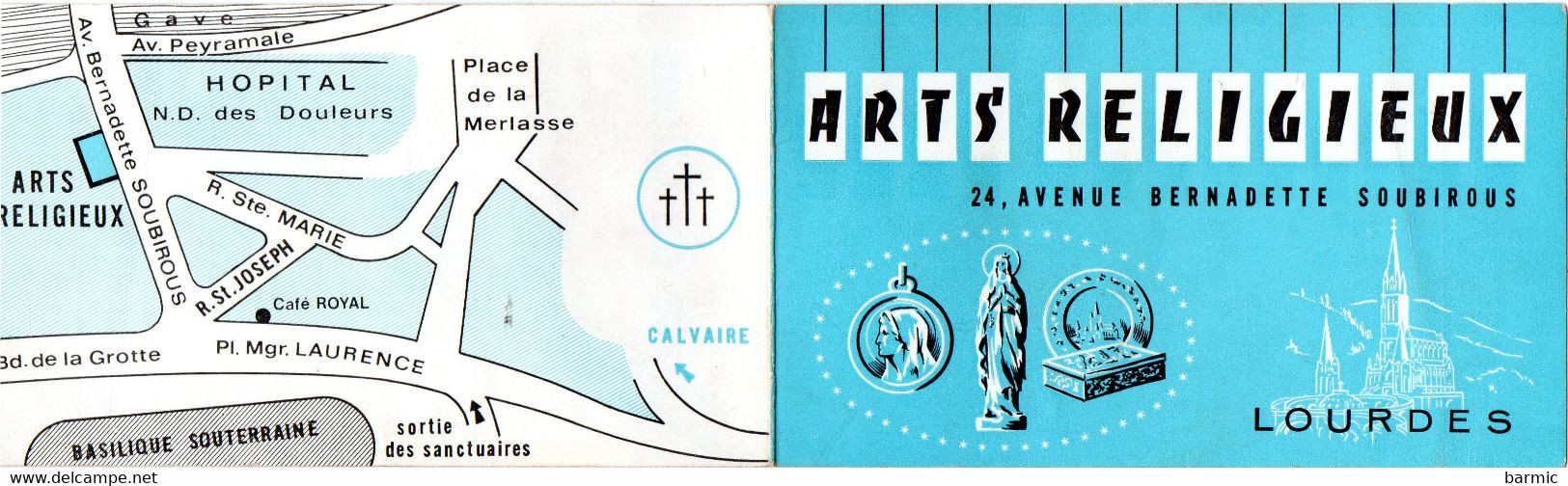 CARTE CLIENT ARTS RELIGIEUX, LOURDES, COULEUR REF 1710 - Unclassified