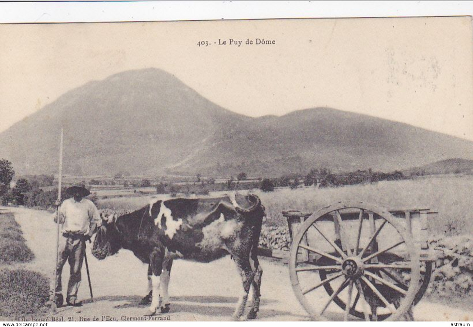 Cpa -ani-boeufs En Attelage En Auvergne-edi Bougé Béal N°403 - Attelages