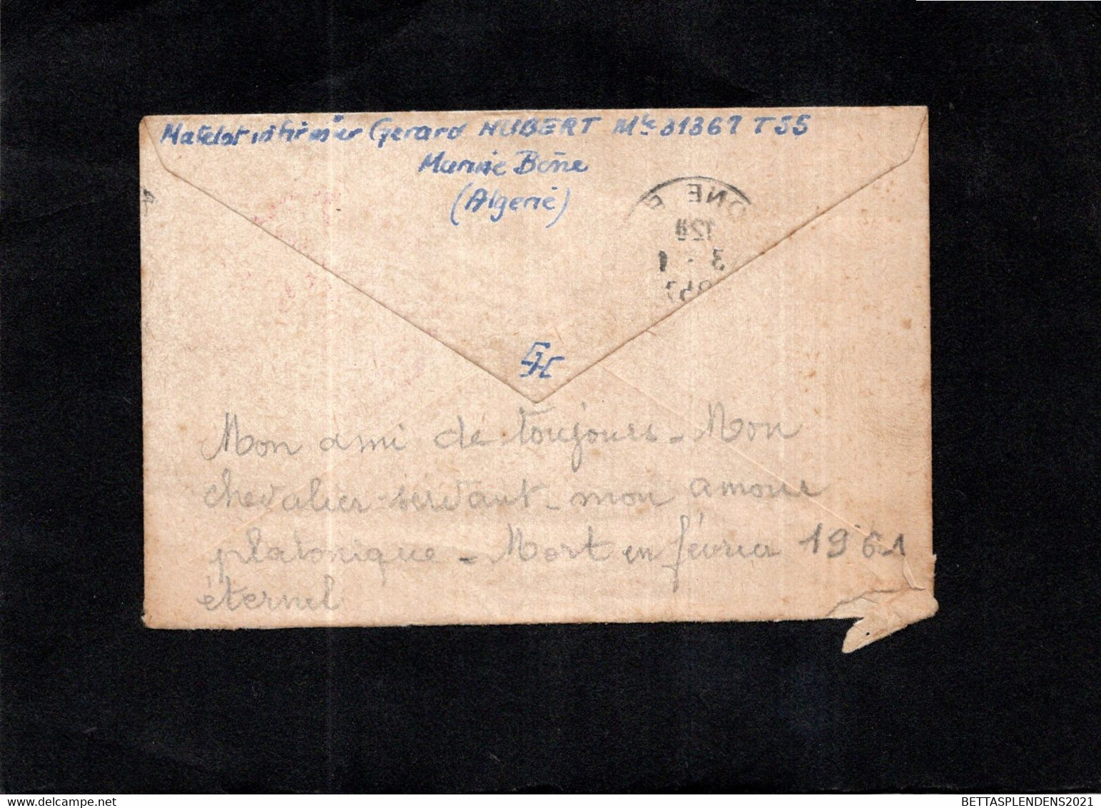 LSC 1957 - Cachet MARINE NATIONALE - Cachet BONE (Algérie) - Scheepspost