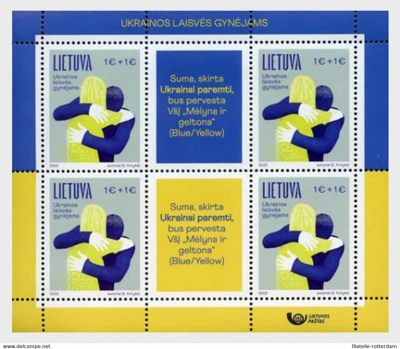 Litouwen / Lithuania - Postfris/MNH - Sheet Vrijheid Voor Oekraïne 2022 - Litouwen