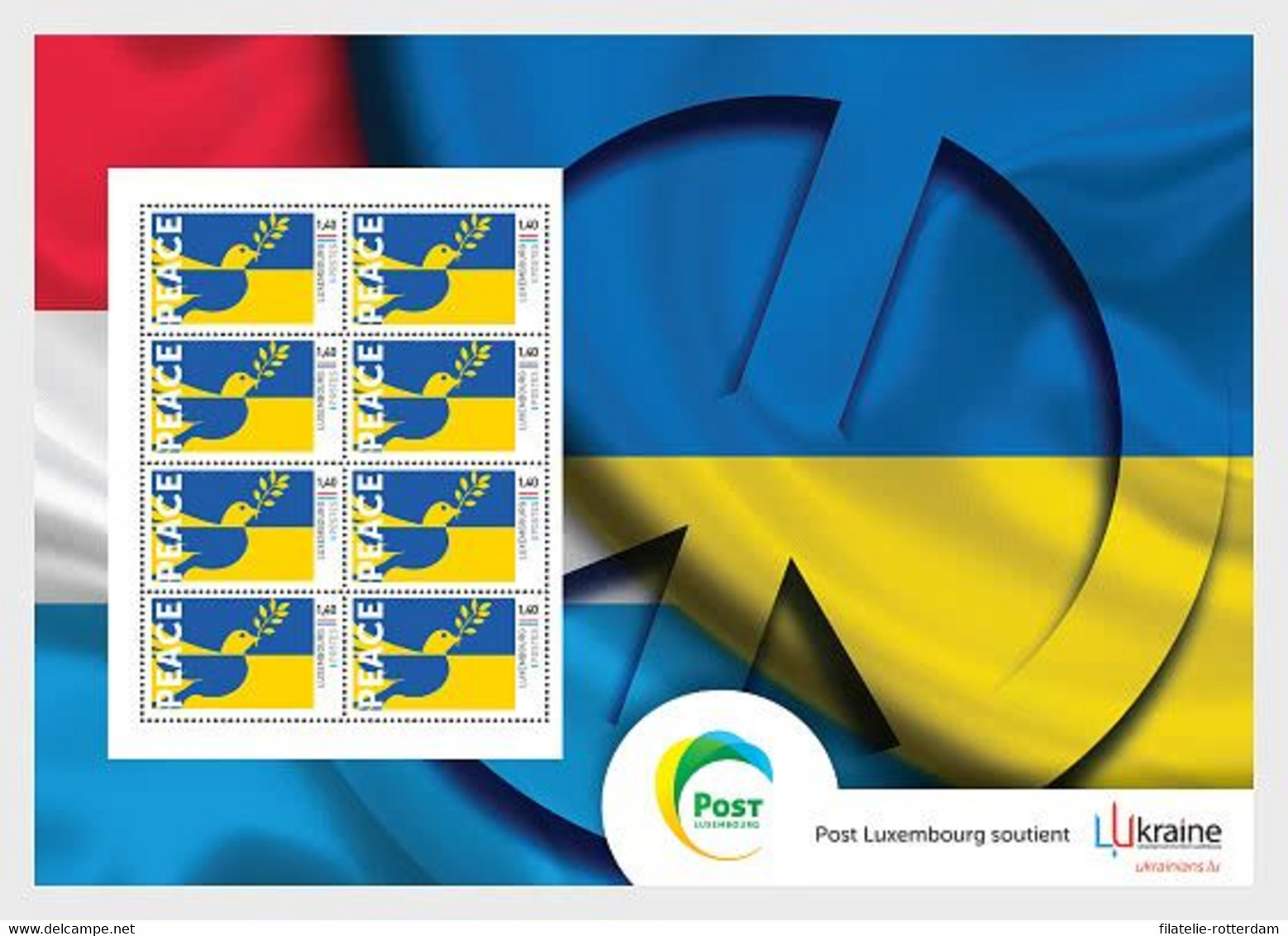Luxemburg / Luxembourg - Postfris/MNH - Sheet Vrijheid Voor Oekraïne 2022 - Nuovi