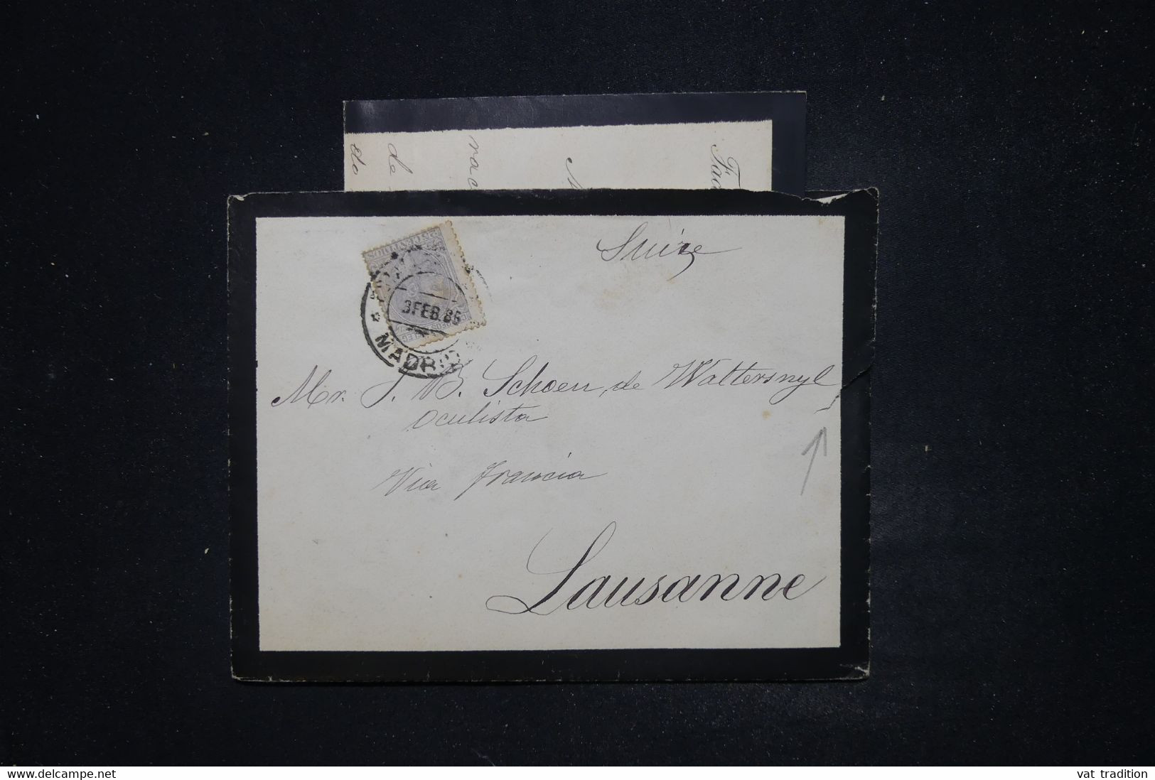 ESPAGNE - Enveloppe + Contenu De Madrid Pour La Suisse En 1886 - L 122036 - Storia Postale