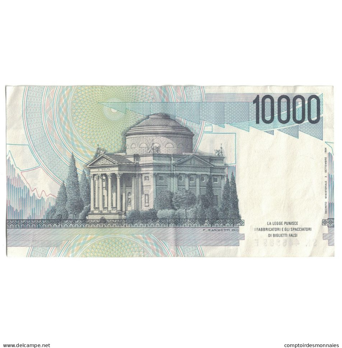 Billet, Italie, 10,000 Lire, 1984, 1984-09-03, KM:112d, TTB+ - 10.000 Lire