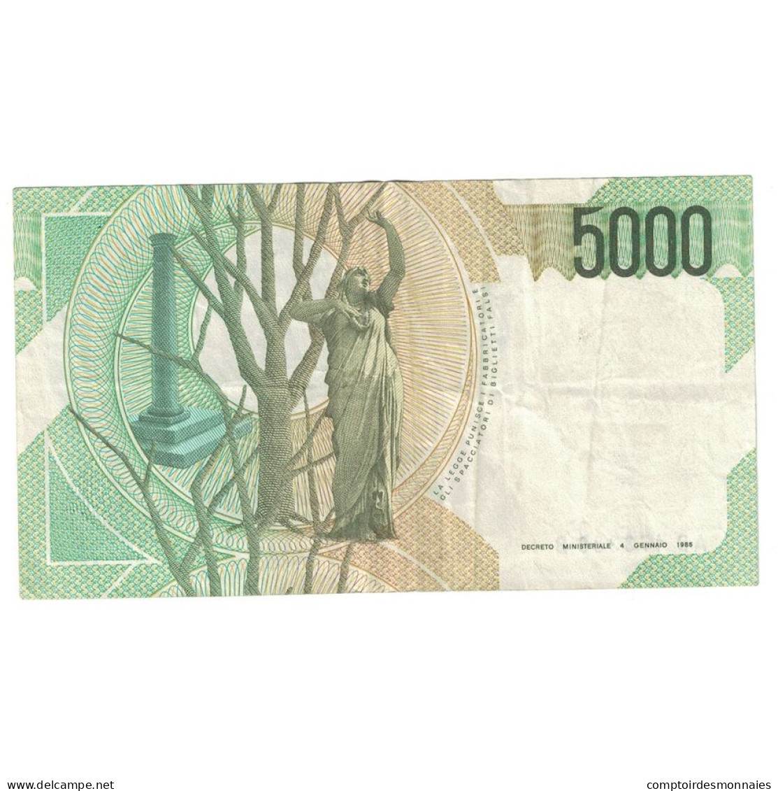 Billet, Italie, 5000 Lire, 1985, 1985-01-04, KM:111c, TB+ - 5.000 Lire