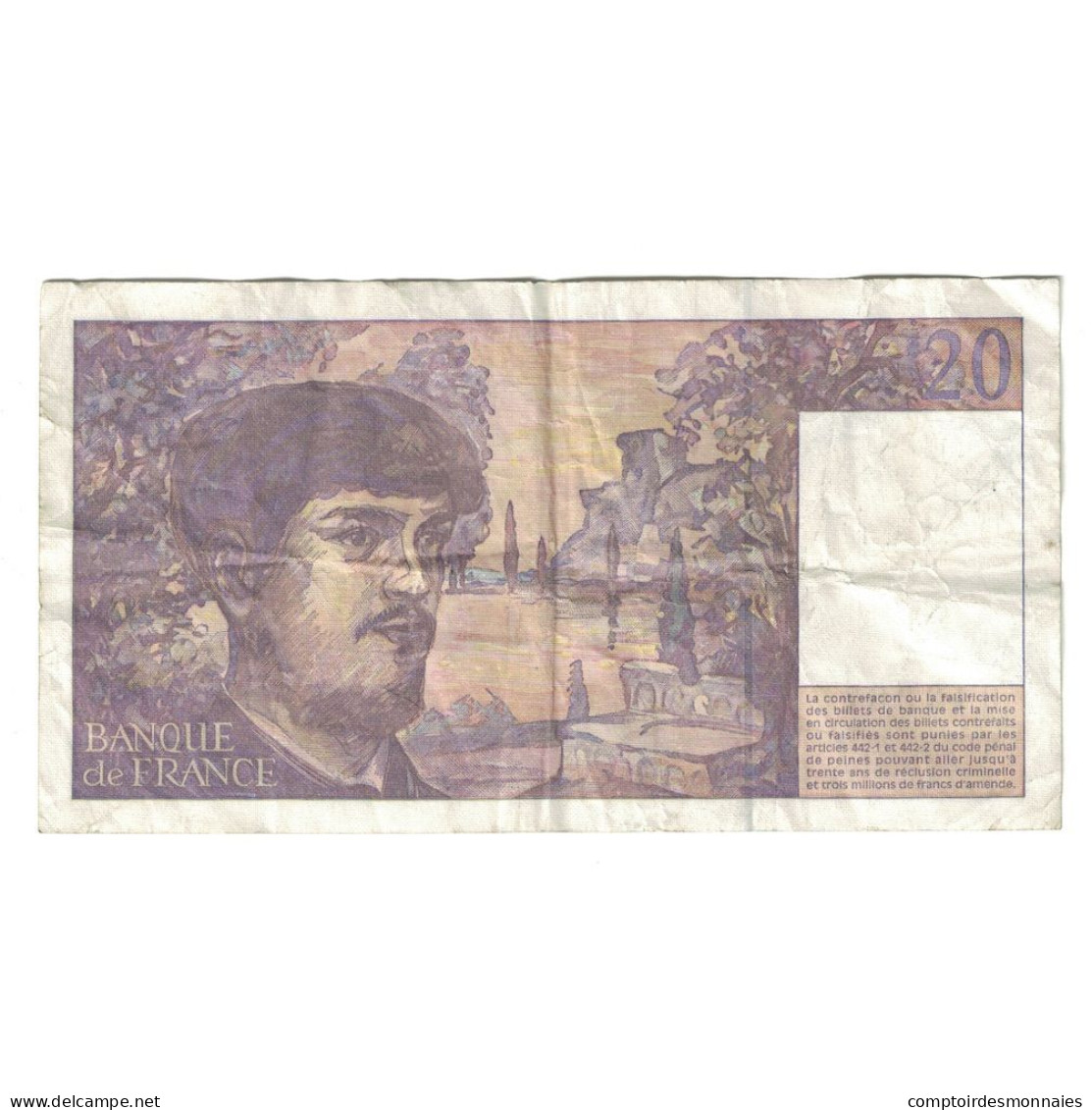 France, 20 Francs, Debussy, 1997, G.058, TB+, Fayette:66ter.02A58, KM:151i - 20 F 1980-1997 ''Debussy''