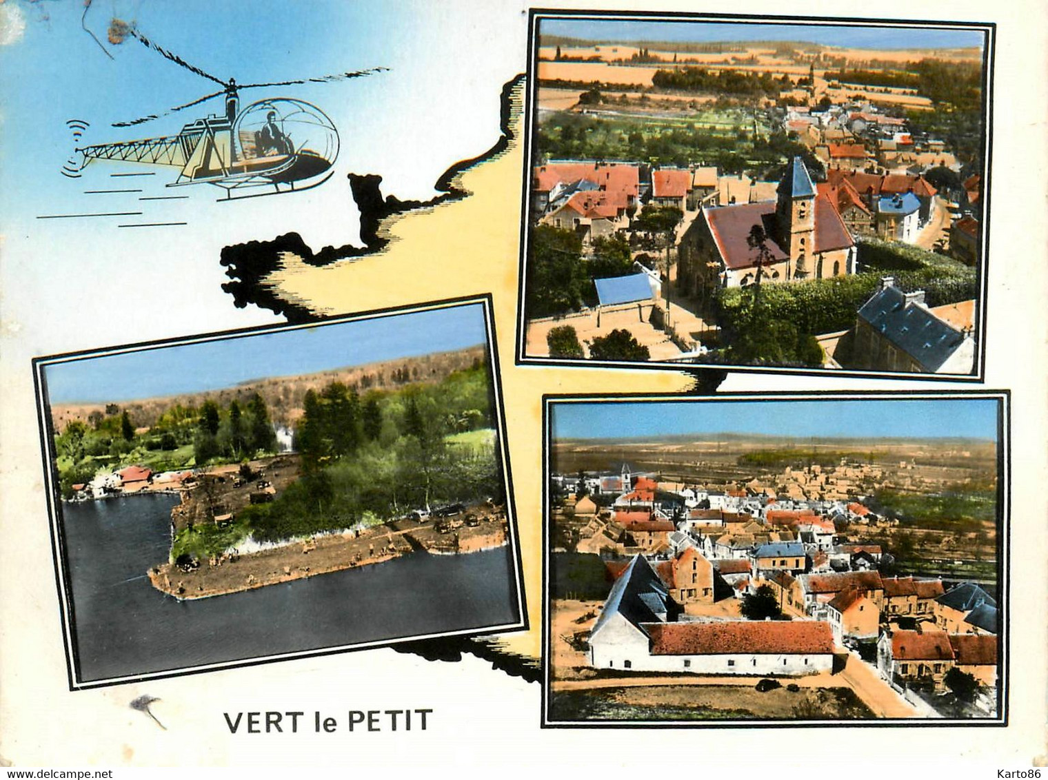 Vert Le Petit * Souvenir De La Commune * Cp 3 Vues - Vert-le-Petit