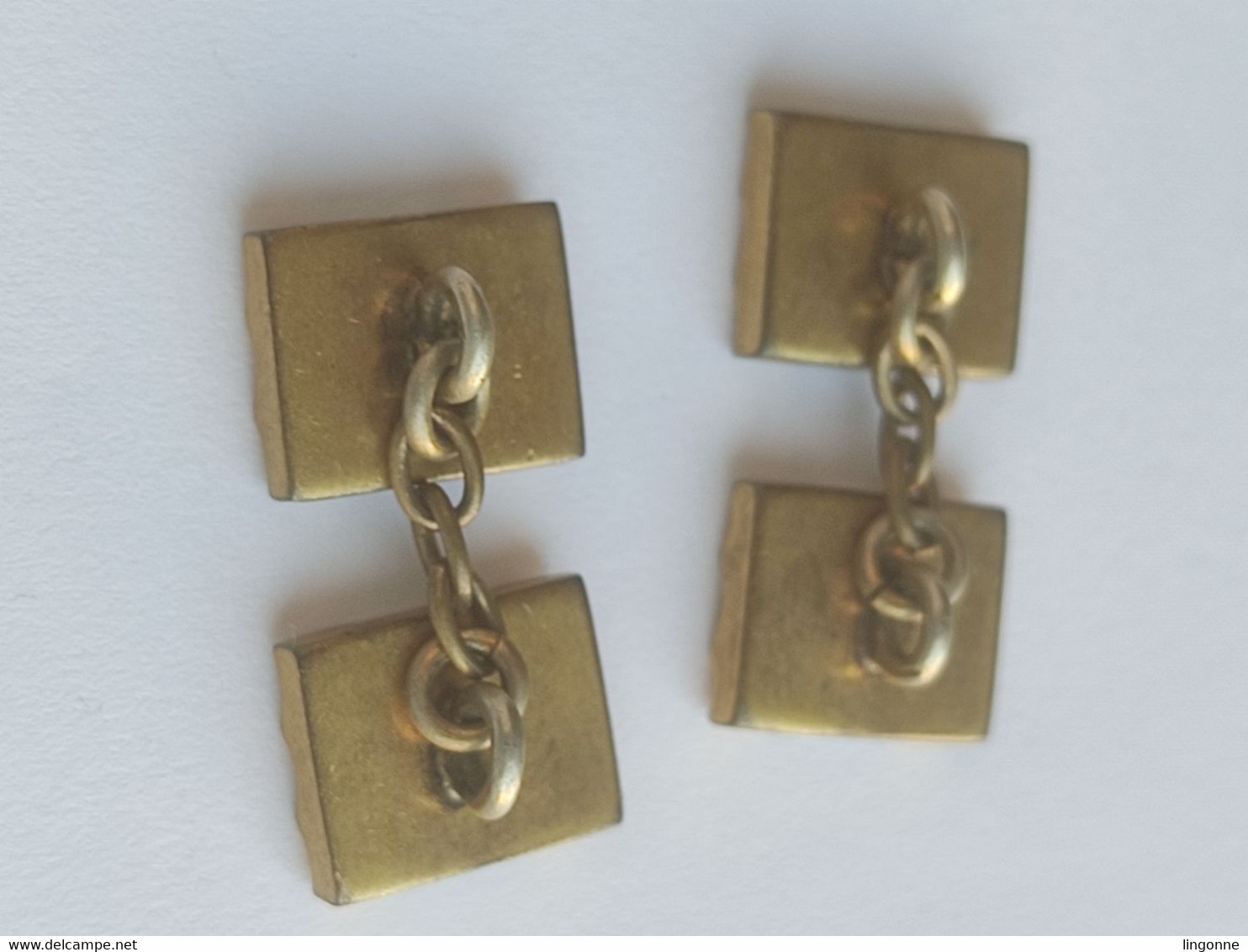 Anciens Boutons De Manchette Avec Chaine  Poids 8,36 Grammes - Cuff Links & Studs