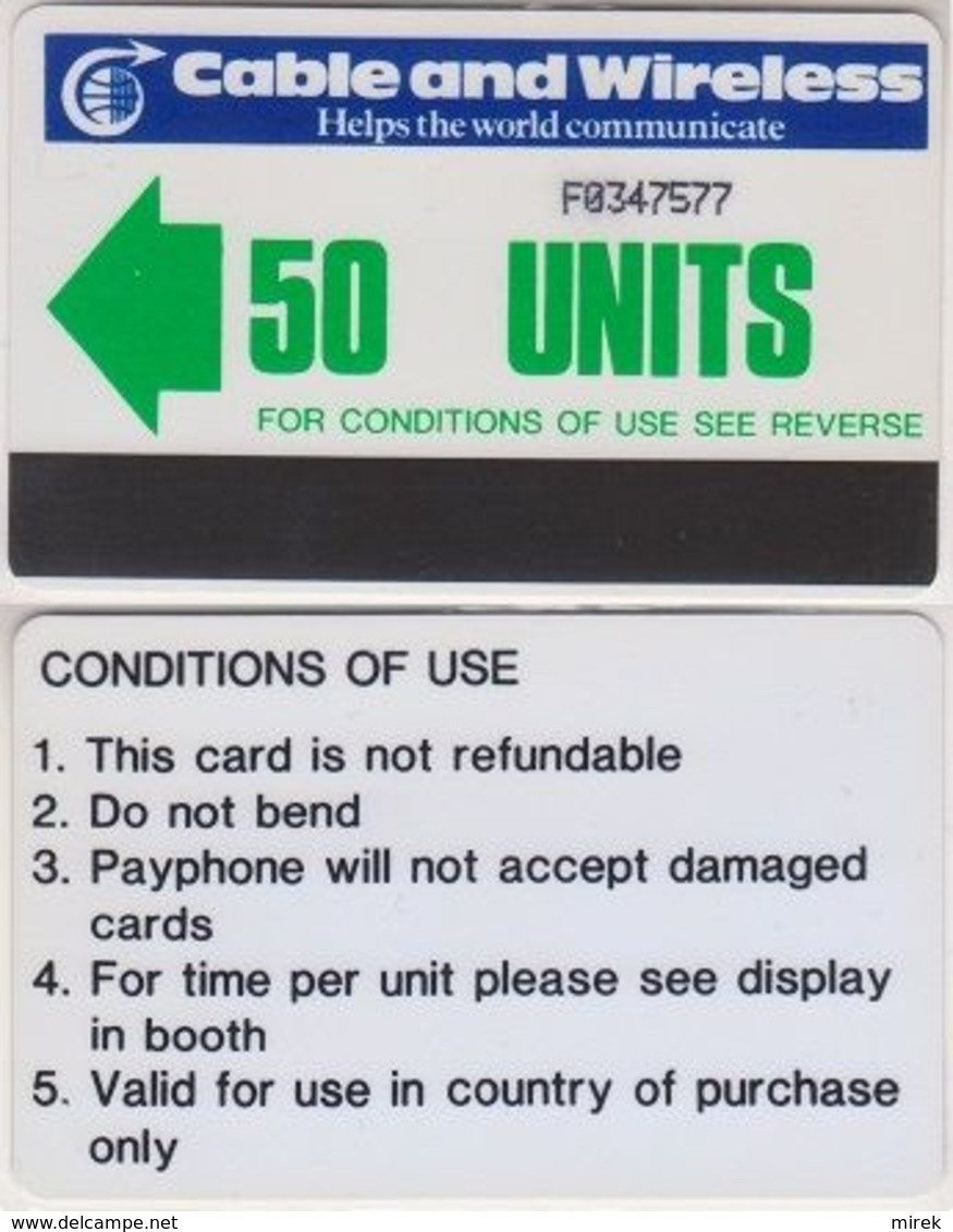 148/ Falkland Islands; P5. Green Arrow, Logo 7 Lines, Small CN Crossed 0; Ca. 60.000 Ex. - Falkland