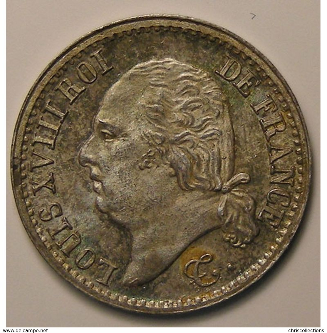 Louis XVIII, 1/4 Franc 1824 A, SPL, KM# 714.1 - 1/4 Franc